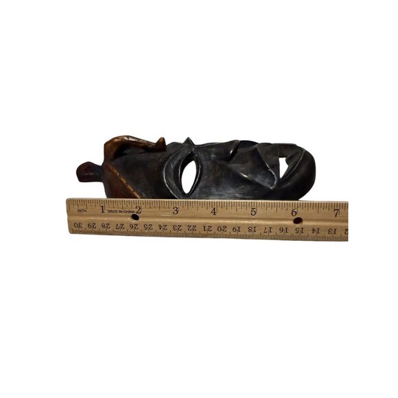 Handcrafted Tribal African Mask Wood 6.5" Wall Hanging Decorative - Picture 5 of 5